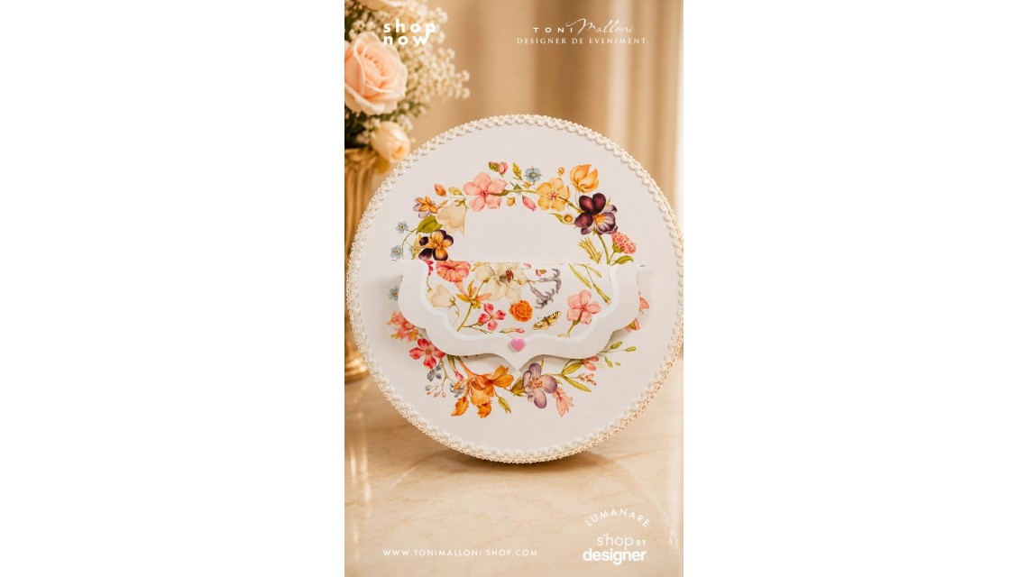 Trusou Botez Fetiță Grădina Secretă Colecția Floral Garden 10
